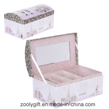 Printing Paper Cosmetic Box / Jewellry with Mirror and Lock